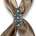 Antique Silver and Copper Square Turquoise Western Conchos W243