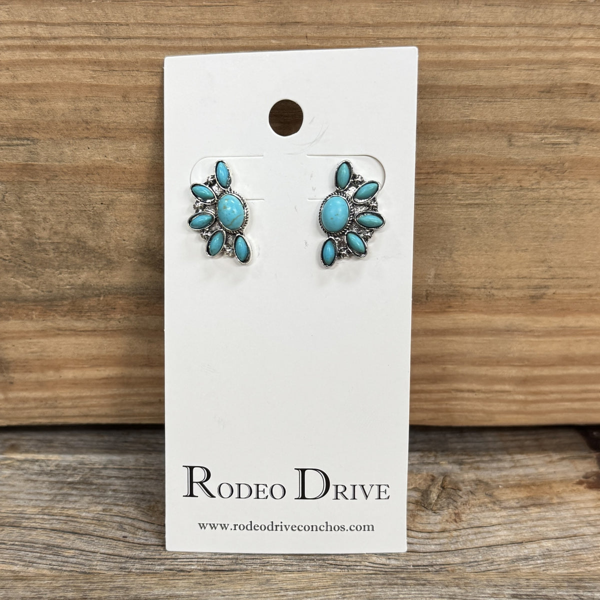Western Fashion Turquoise Cluster Stud Earrings