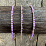 Matte Purple Rhinestone Western Fashion Bracelet 3 pcs Set
