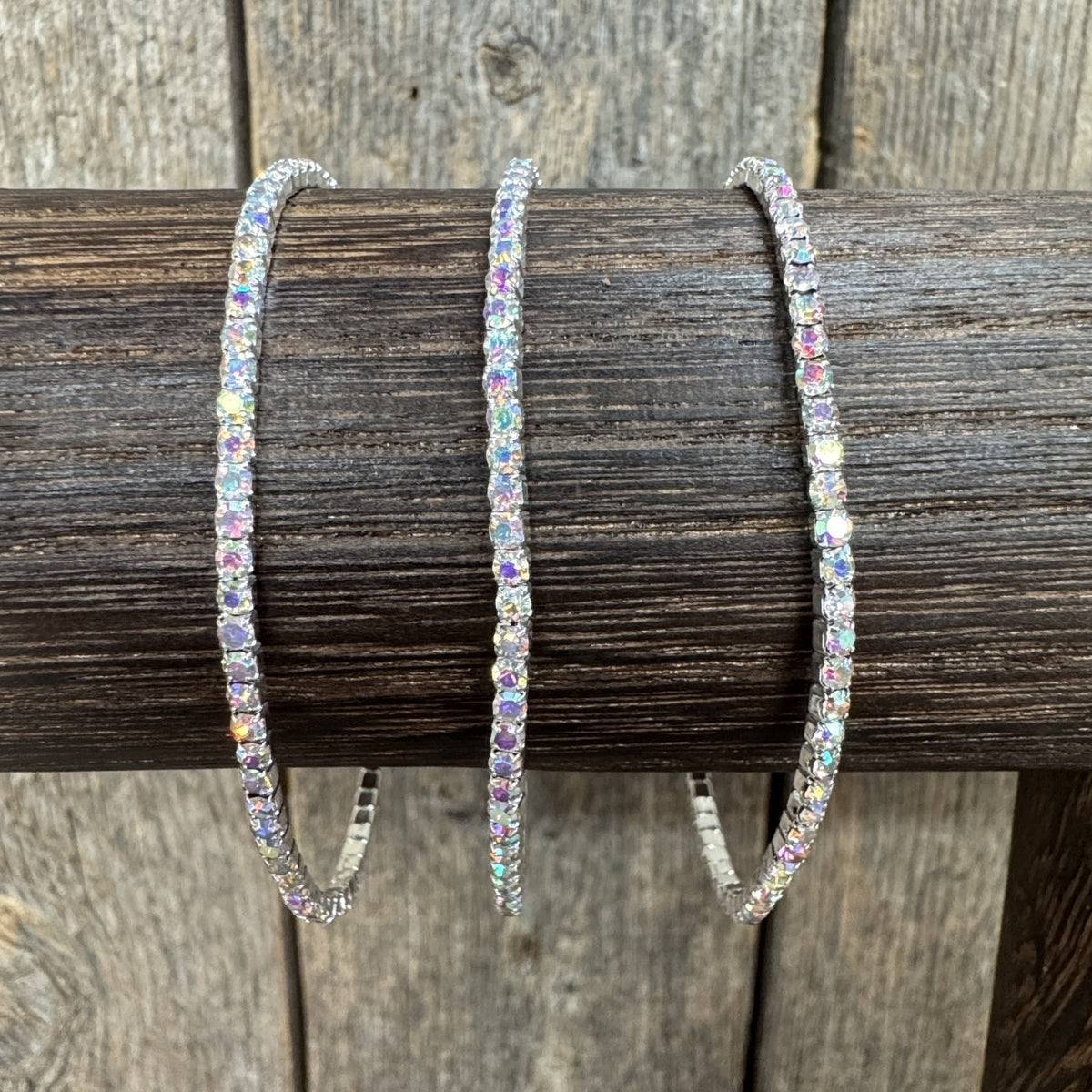 AB Rhinestone Western Fashion Bracelet 3 pcs Set