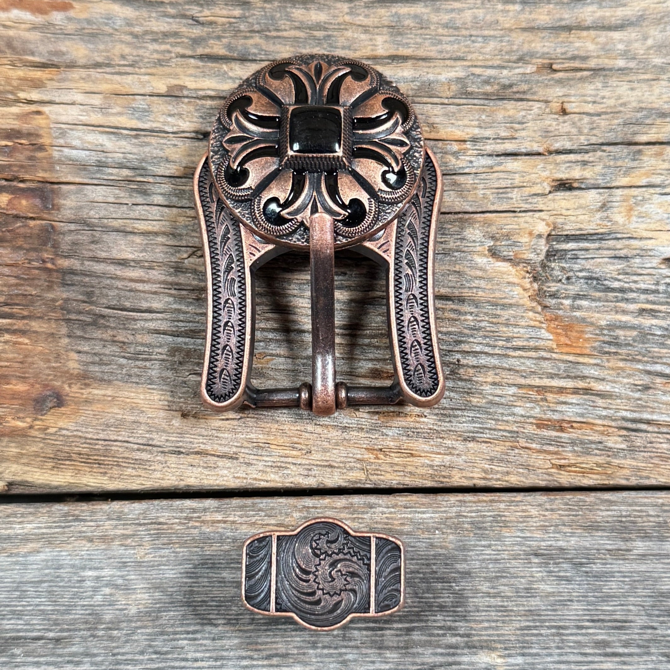 Copper Black Fleur De Lis Buckle Adapter 1.25” W241COBA