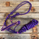 Purple Nylon Rope Halter with Black and Pink