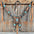 Two Tone Floral Triangle Turquoise and Clear Browband/One Ear - Triangle/Gladiator Breastcollar Tack Set #OEBC509