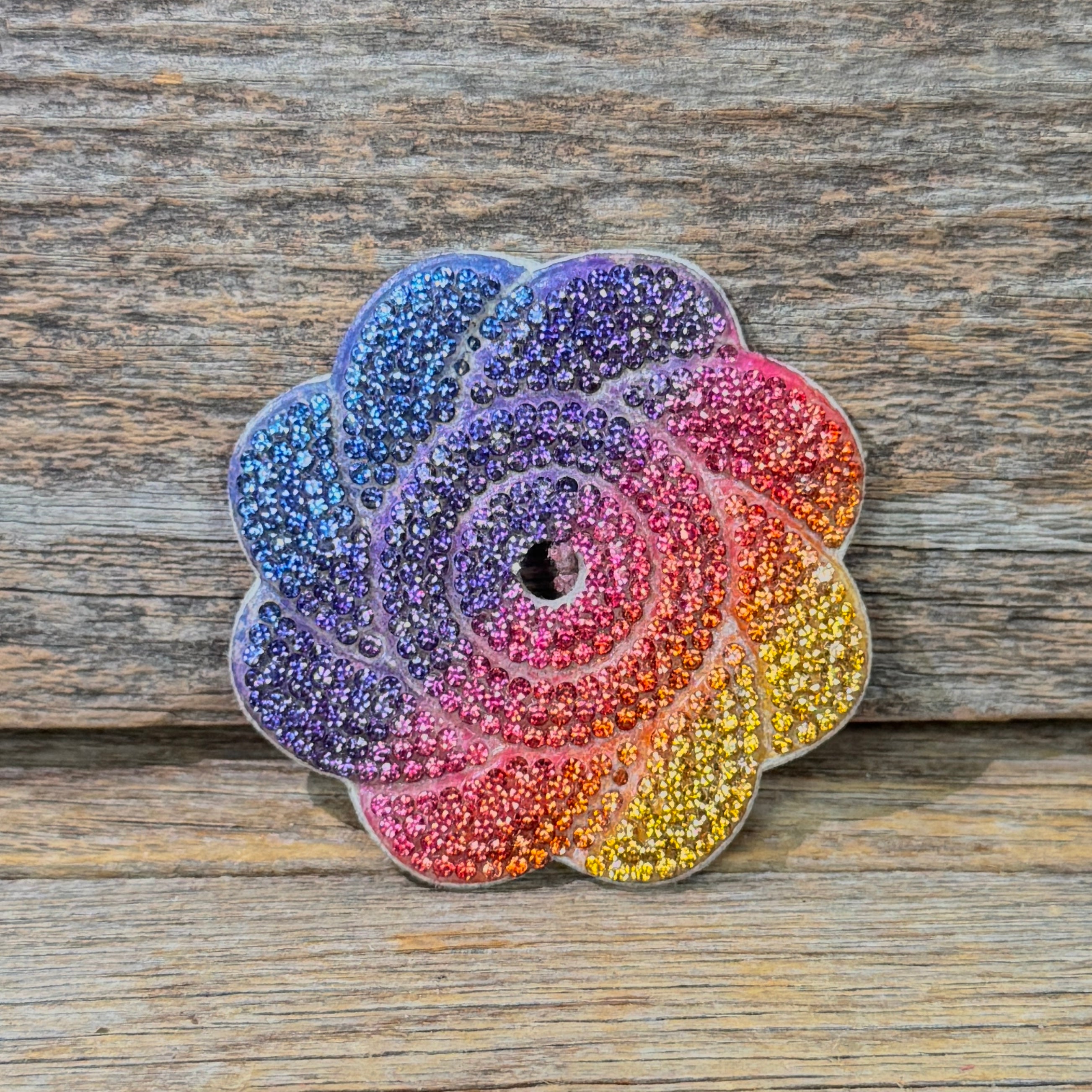 Flower Rhinestone Rosette