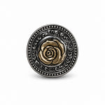 Antique Silver and Brass Rose Concho #W264