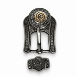 Antique Silver and Brass Rose Concho #W264