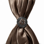 Antique Silver and Brass Rose Concho #W264