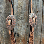 Light Oil Buckaroo Roper Copper and Turquoise One Ear & Breastcollar Tack Set #OEBC533