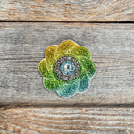 Triple Color Flower Rhinestone Rosette - Assorted Conchos