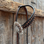 Dark Oil Floral Copper Dot Mixed Metal Tack Set | OEBC540