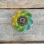 Triple Color Flower Rhinestone Rosette - Assorted Conchos