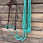 Medium Oil Floral V-Brow Turquoise Loping Hackamore #LHK034