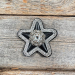Black Small Star Rhinestone Rosette - Assorted Conchos