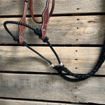 Medium Oil Basketweave Black Loping Hackamore #LHK009