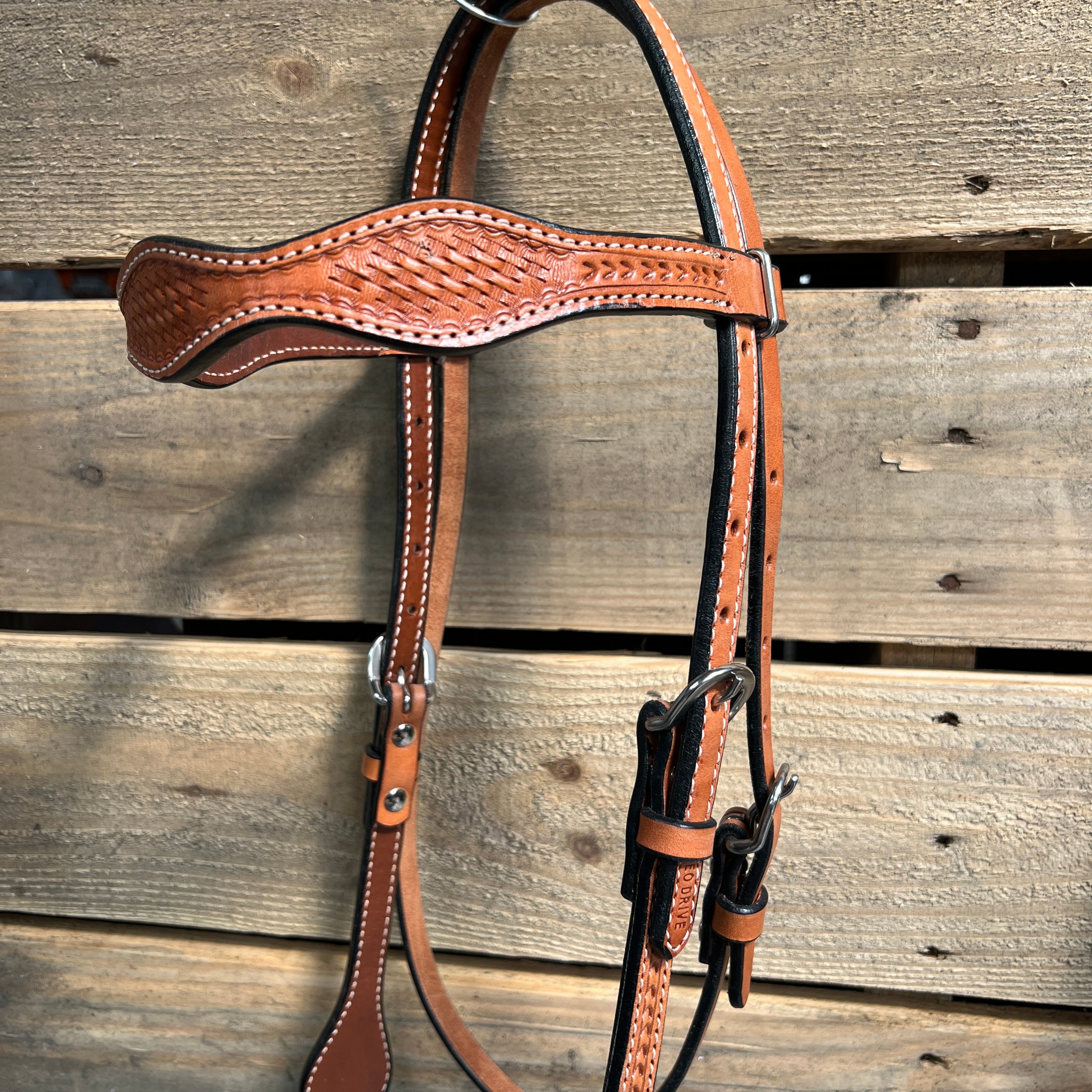 Light Oil Basketweave Tan Loping Hackamore #LHK013