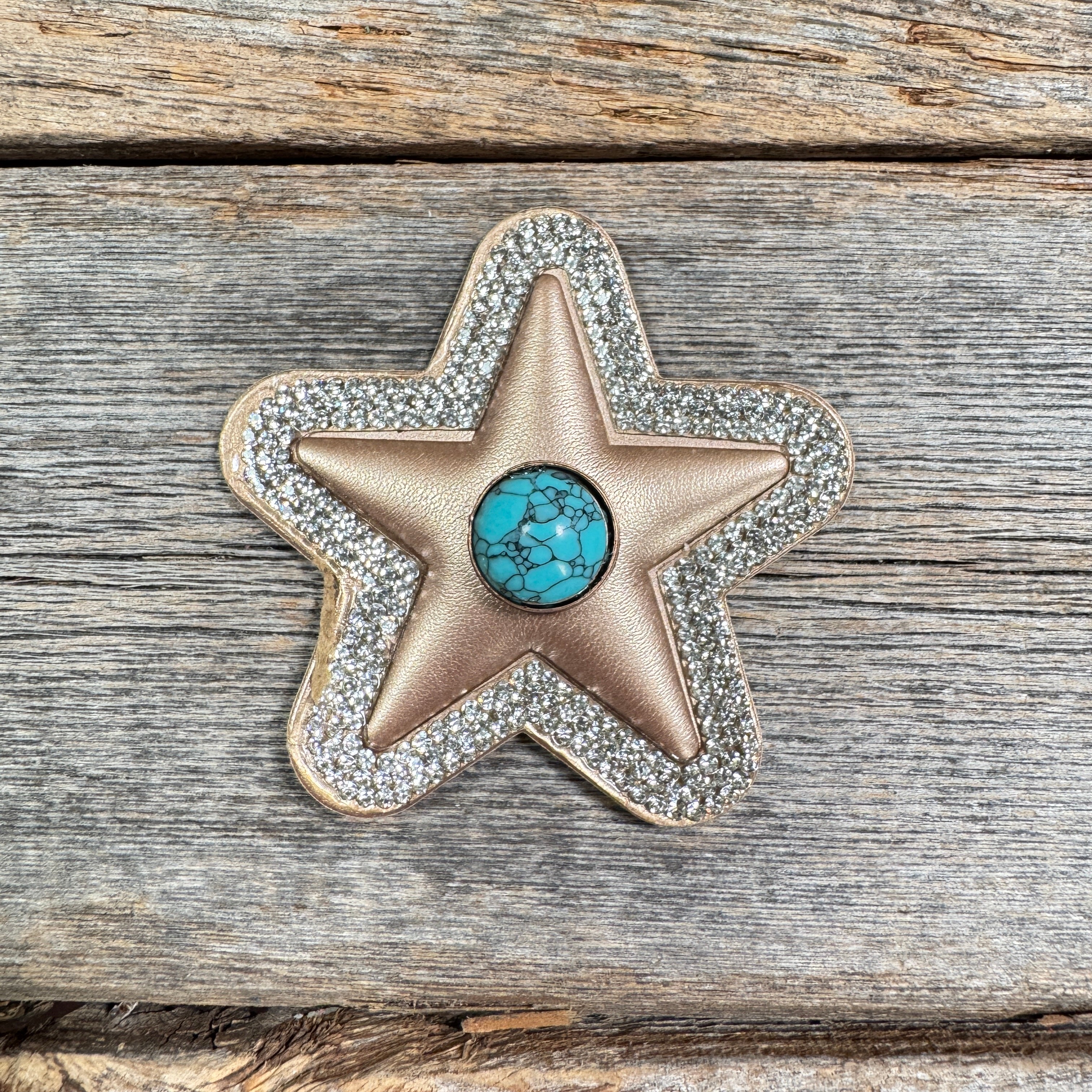 Bronze Small Star Rhinestone Rosette - Assorted Conchos
