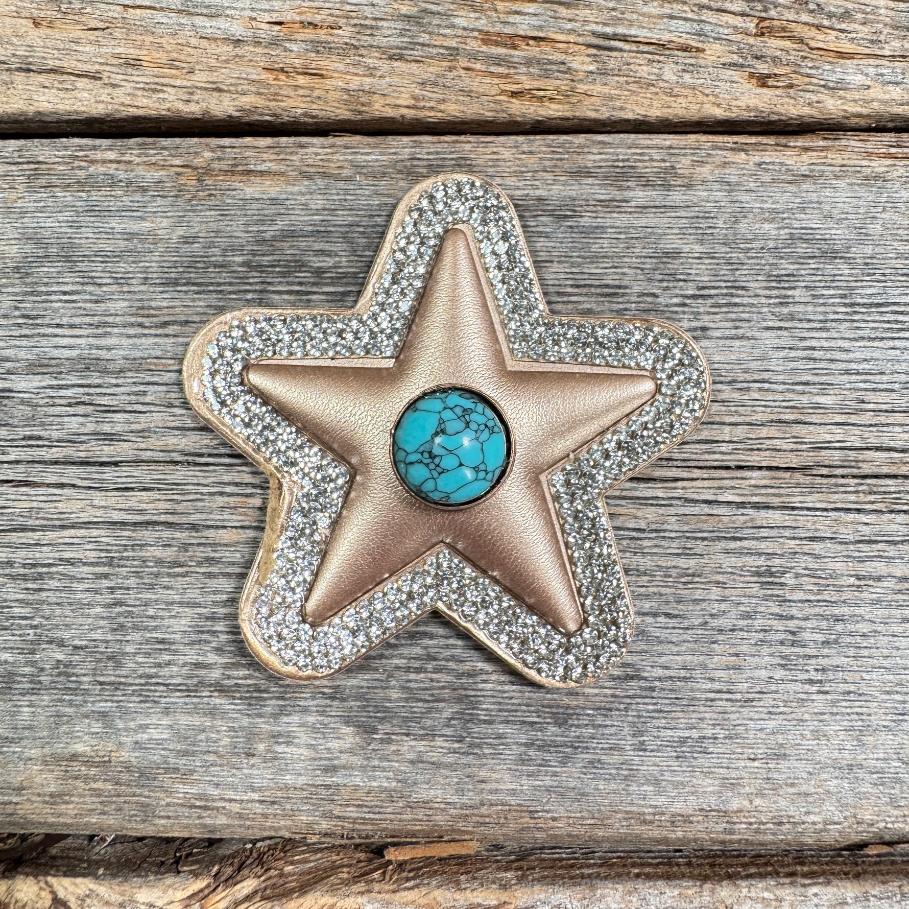 Bronze Small Star Rhinestone Rosette - Assorted Conchos