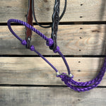 Dark Oil Floral Scalloped Purple Loping Hackamore #LHK017