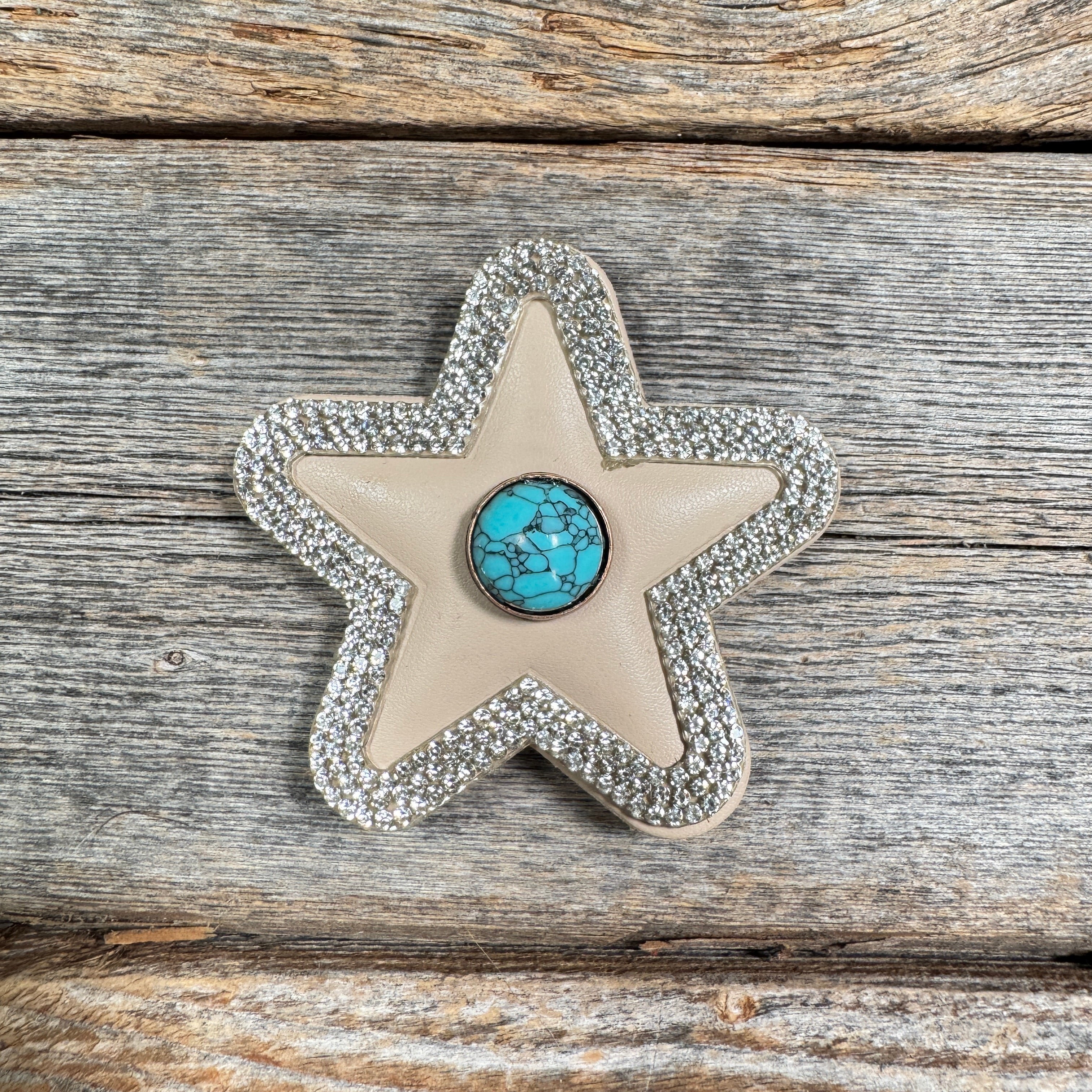 Tan Small Star Rhinestone Rosette - Assorted Conchos