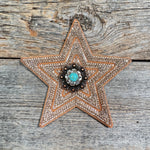 Copper Big Star Rhinestone Rosette - Assorted Conchos