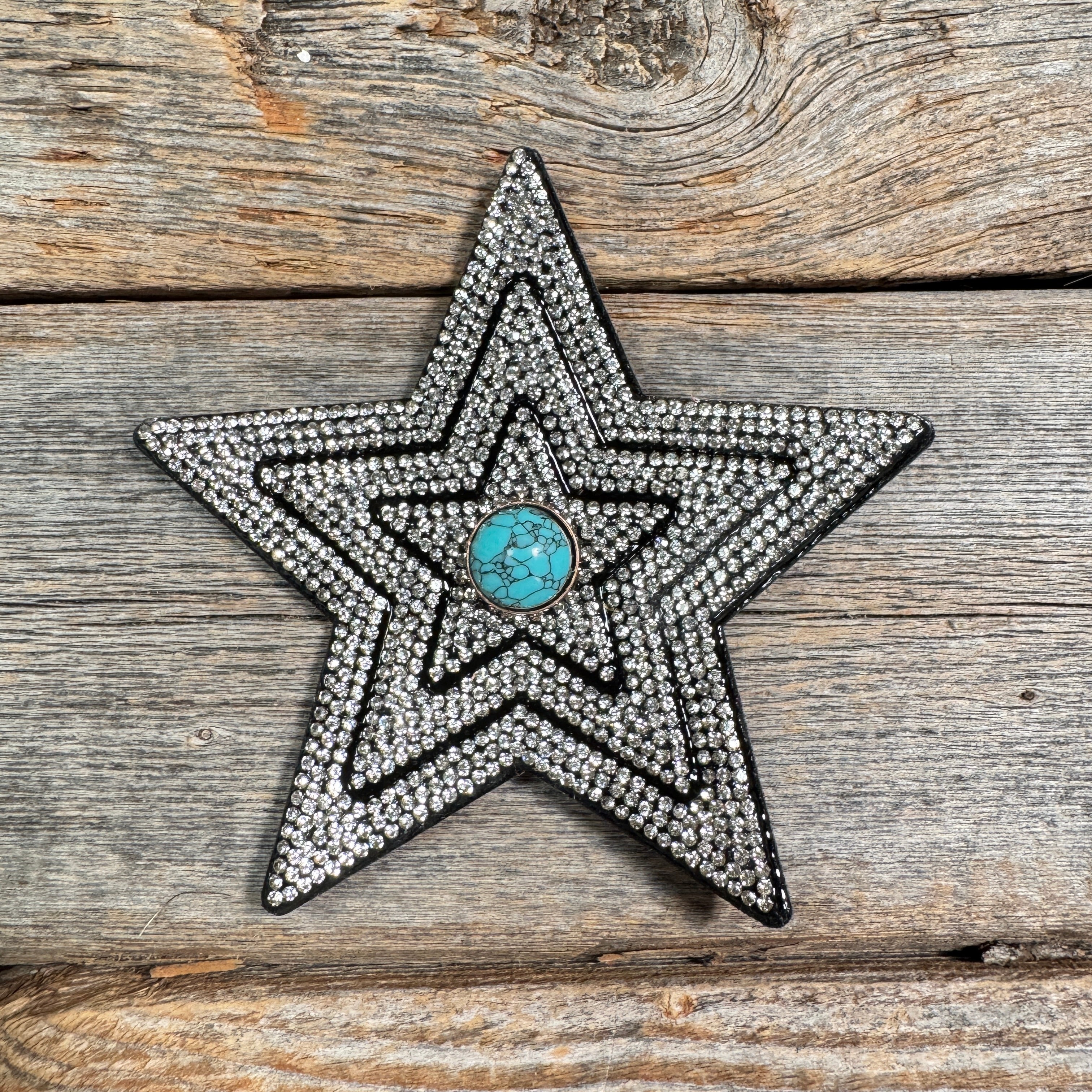 Black Big Star Rhinestone Rosette - Assorted Conchos