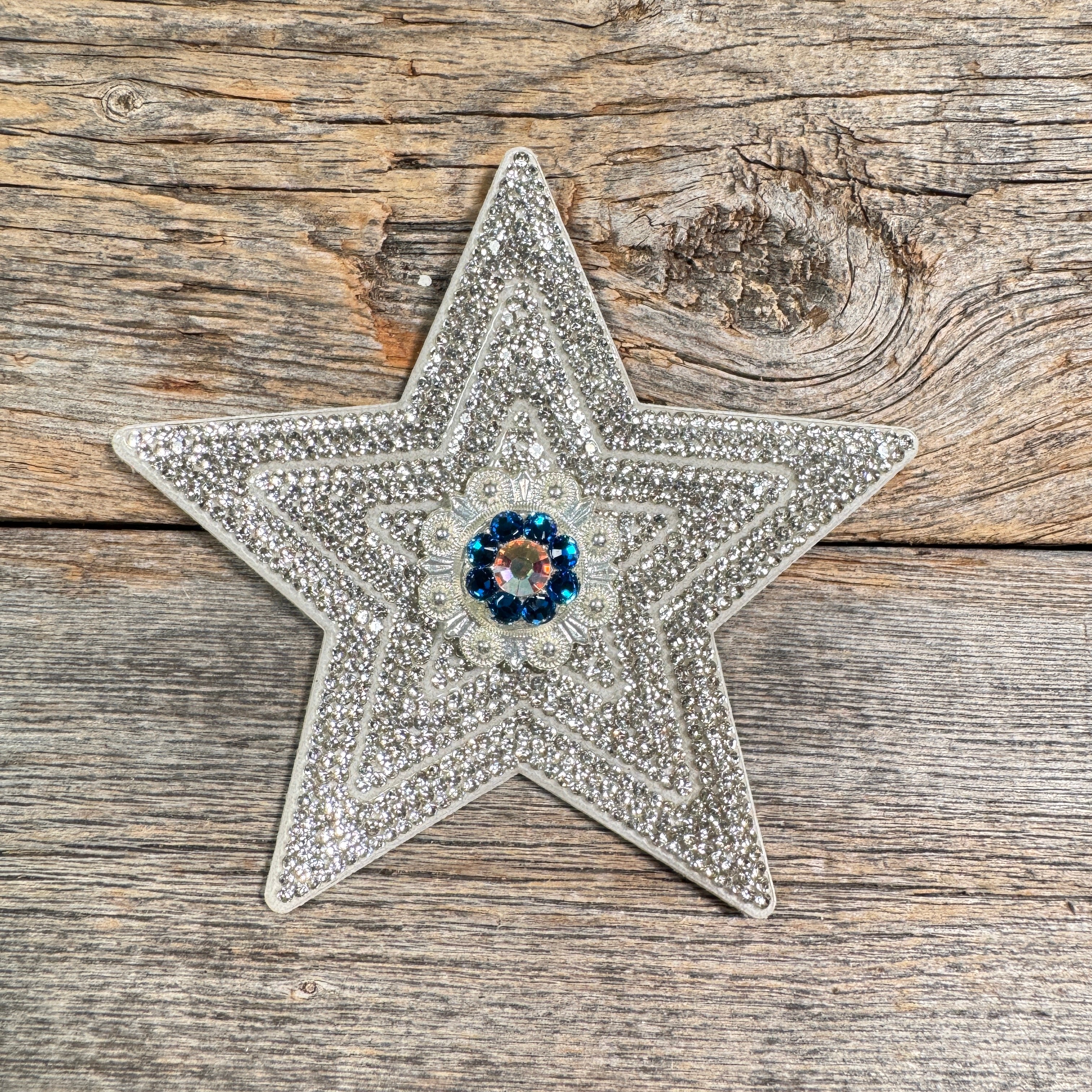 White Big Star Rhinestone Rosette - Assorted Conchos