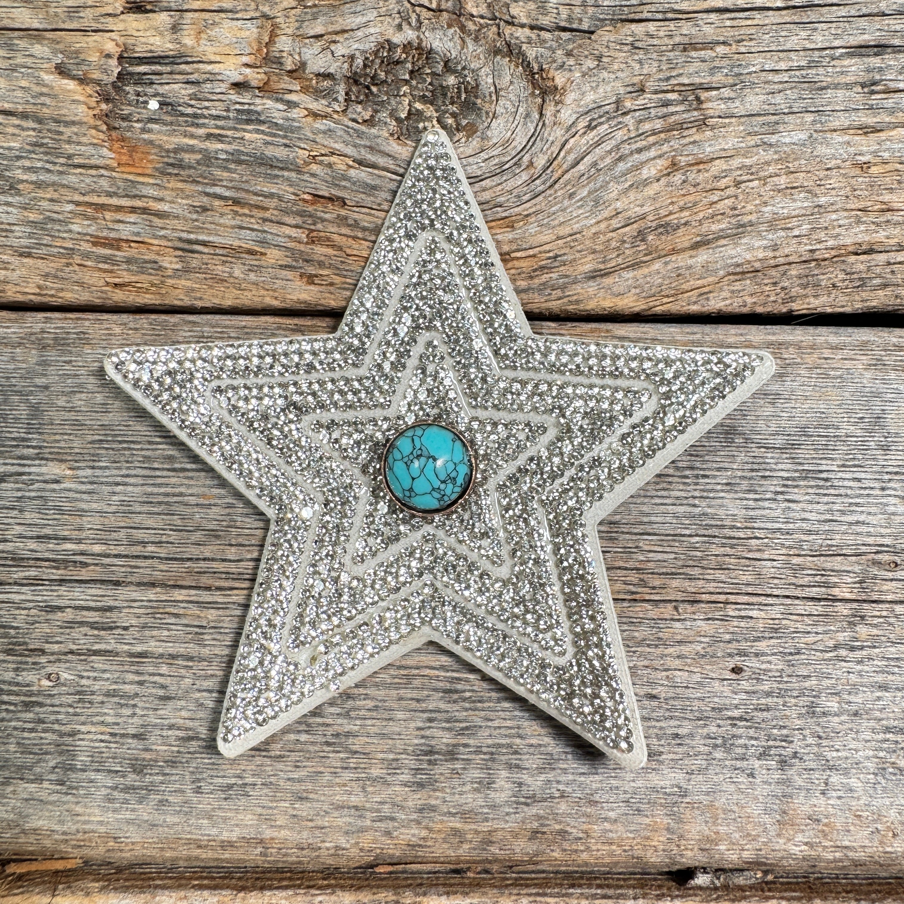 White Big Star Rhinestone Rosette - Assorted Conchos