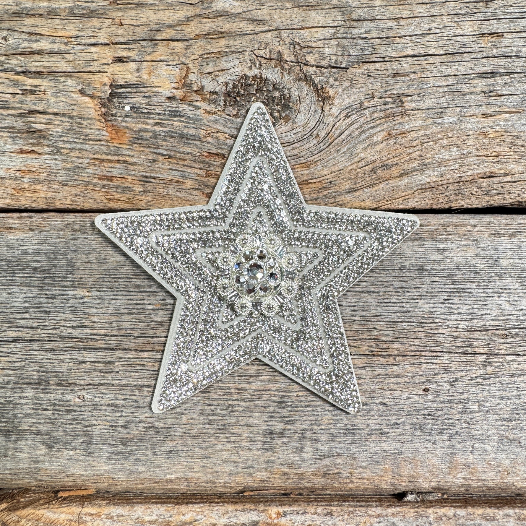 White Big Star Rhinestone Rosette - Assorted Conchos