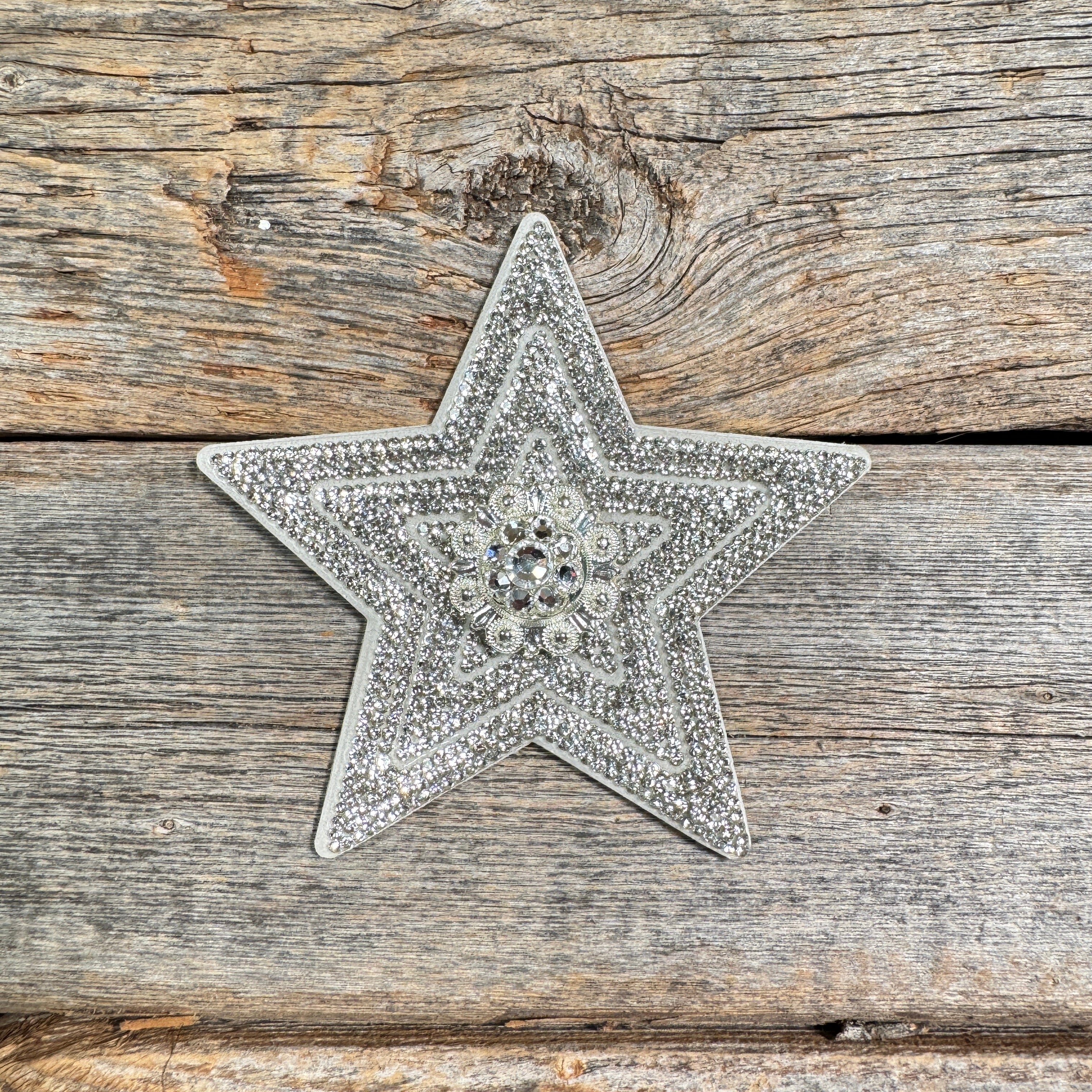 White Big Star Rhinestone Rosette - Assorted Conchos