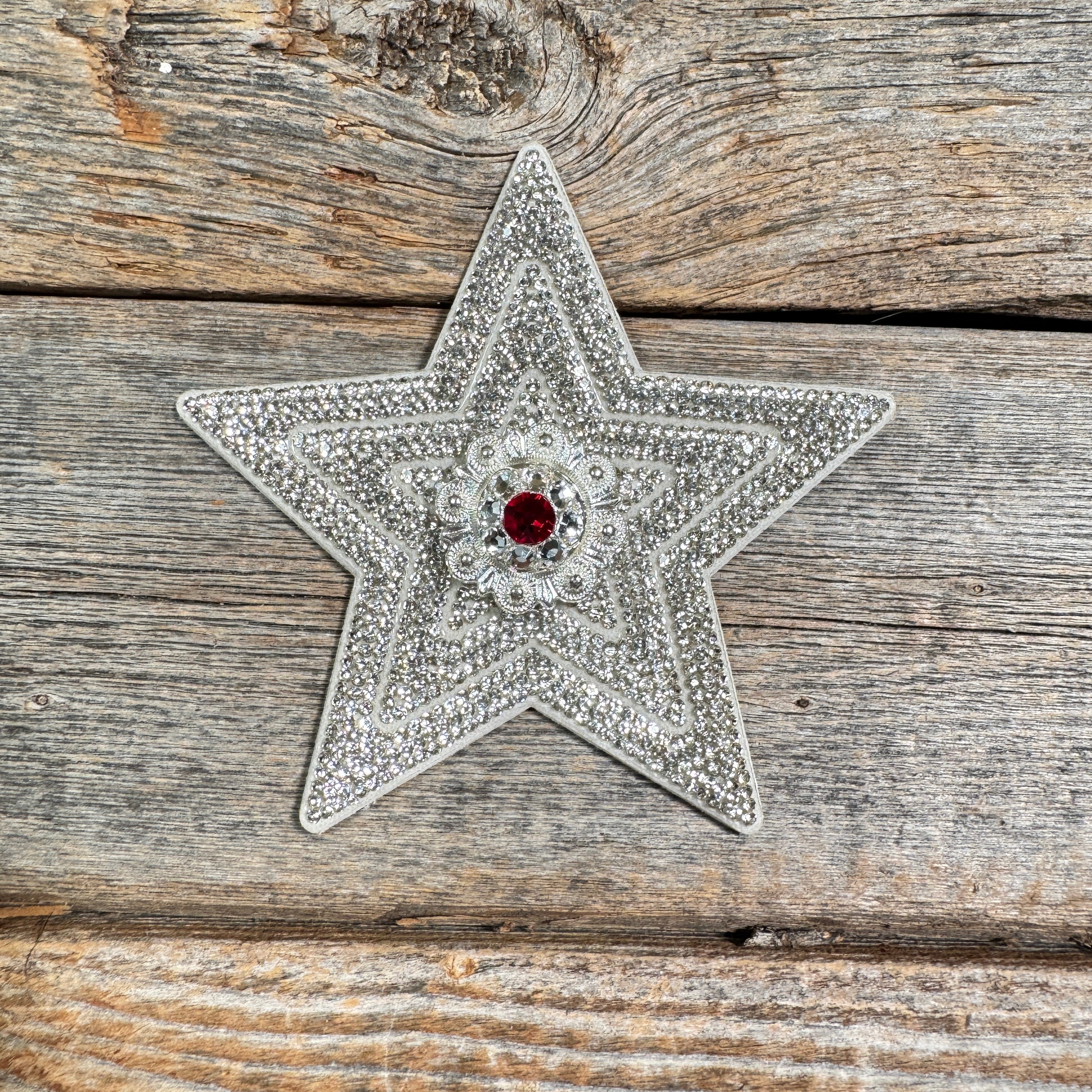 White Big Star Rhinestone Rosette - Assorted Conchos