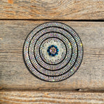 Black AB Circle Rhinestone Rosette - Assorted Conchos