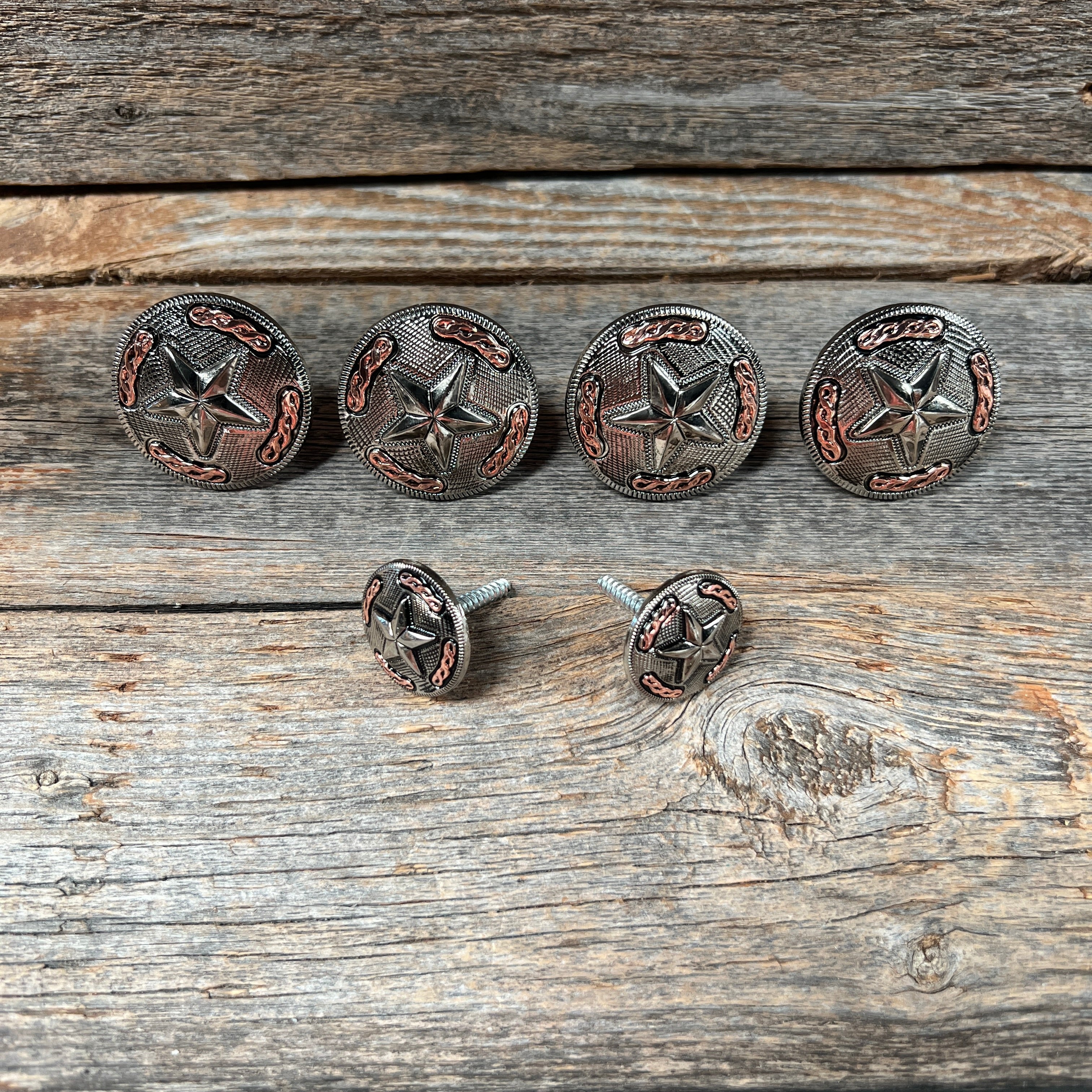 Antique Silver Texas Star Saddle Set SSW187