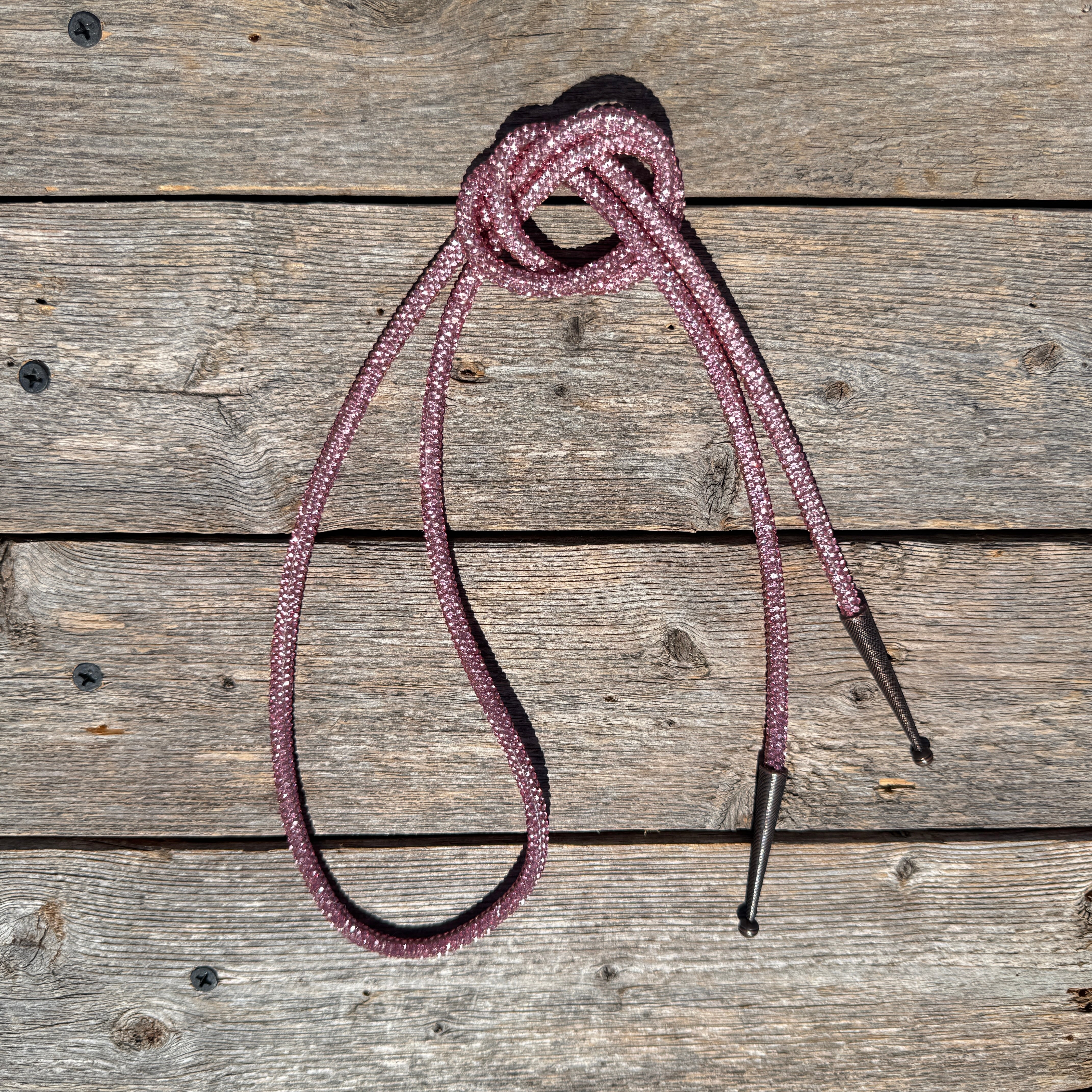 Pink Rhinestone Western Bolo Tie #BT101