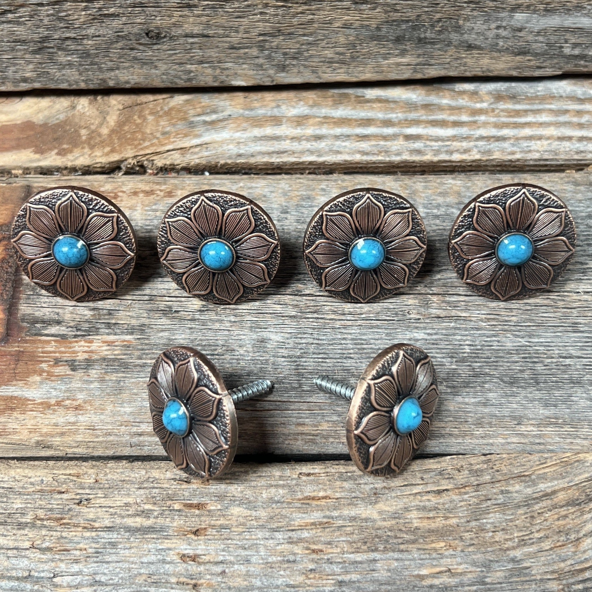 Copper Sunflower Concho Saddle Set SSW205