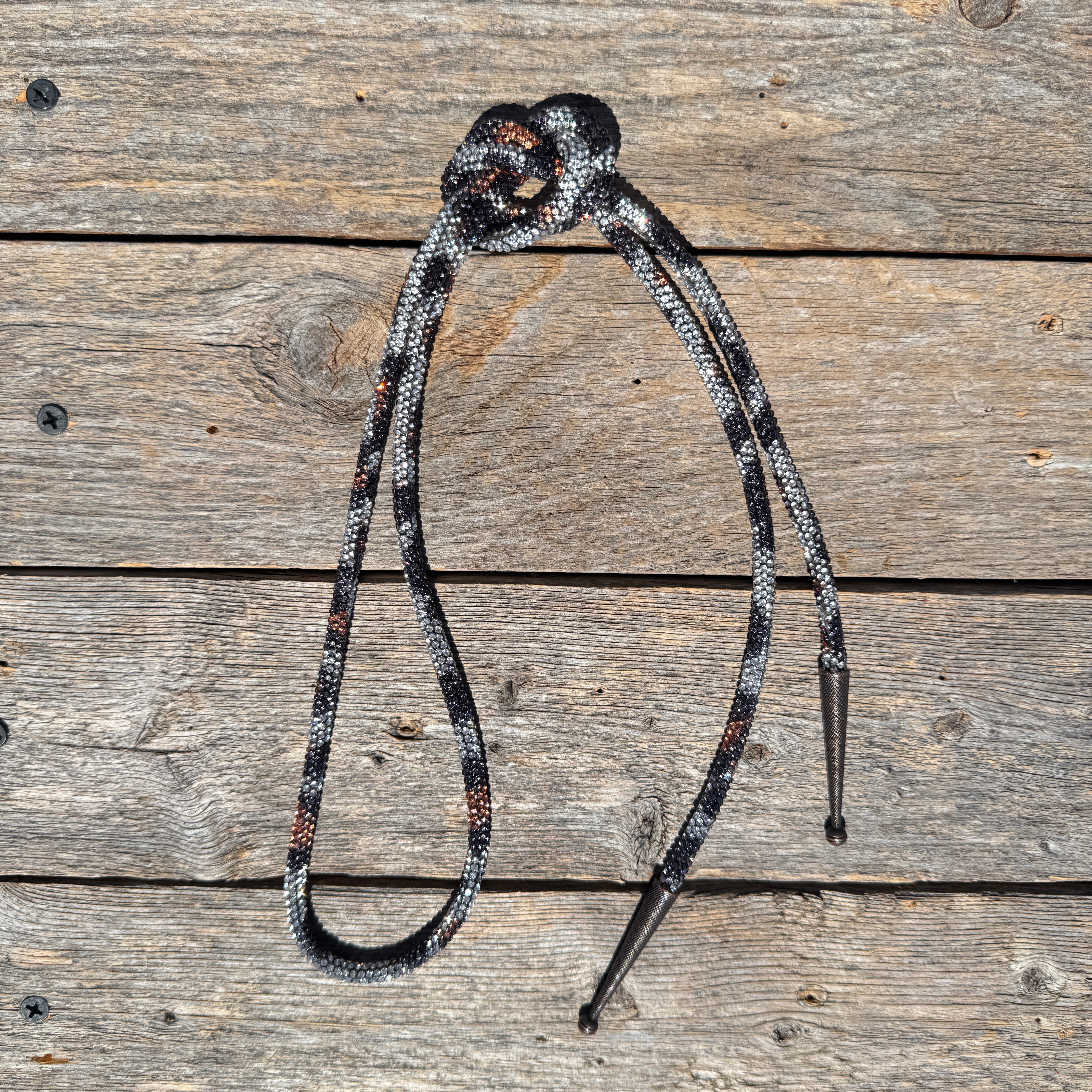 Cheetah Rhinestone Western Bolo Tie #BT109