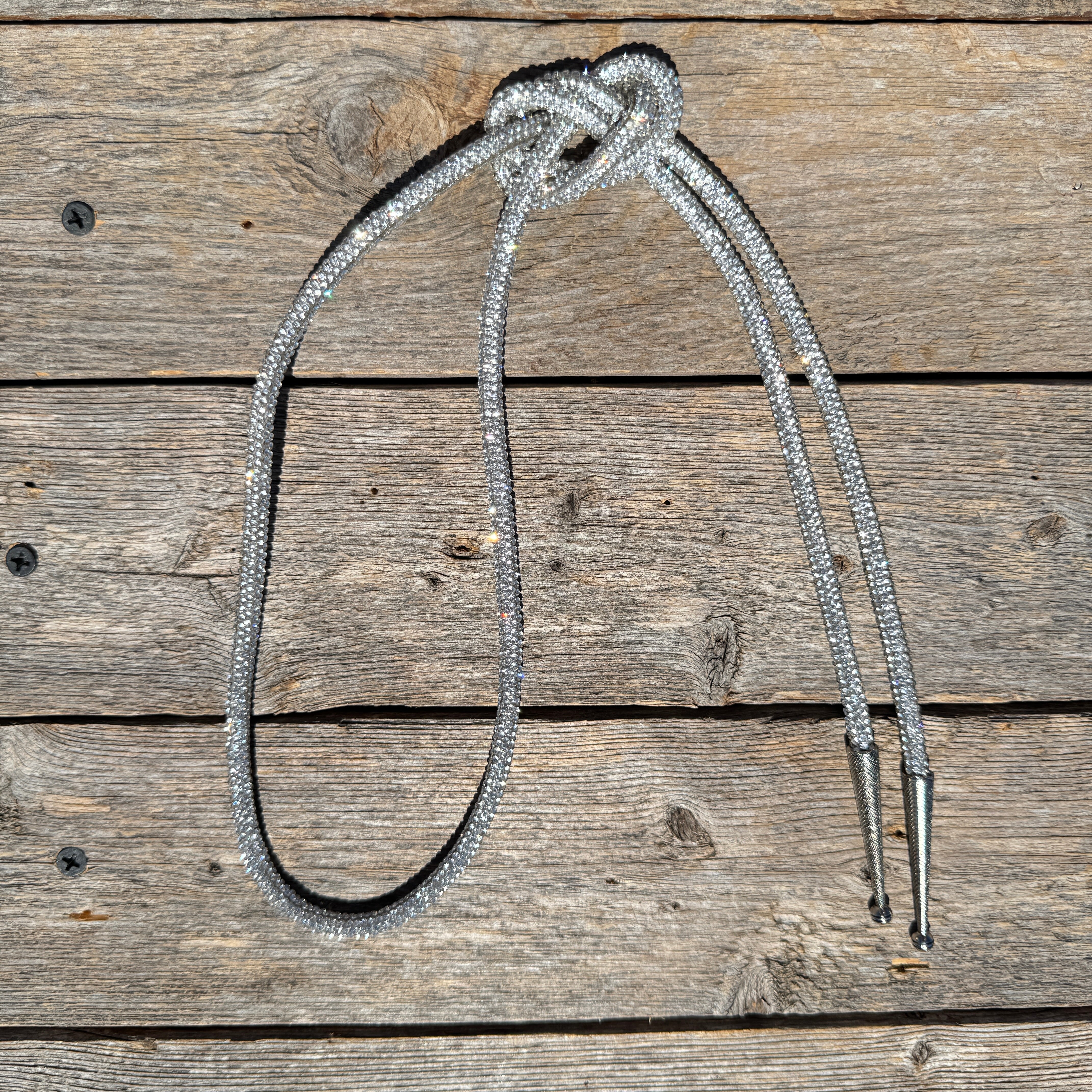 Clear Rhinestone Western Bolo Tie #BT114