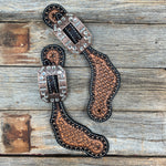Copper Dot Honeycomb Clear Spur Straps  #SS127