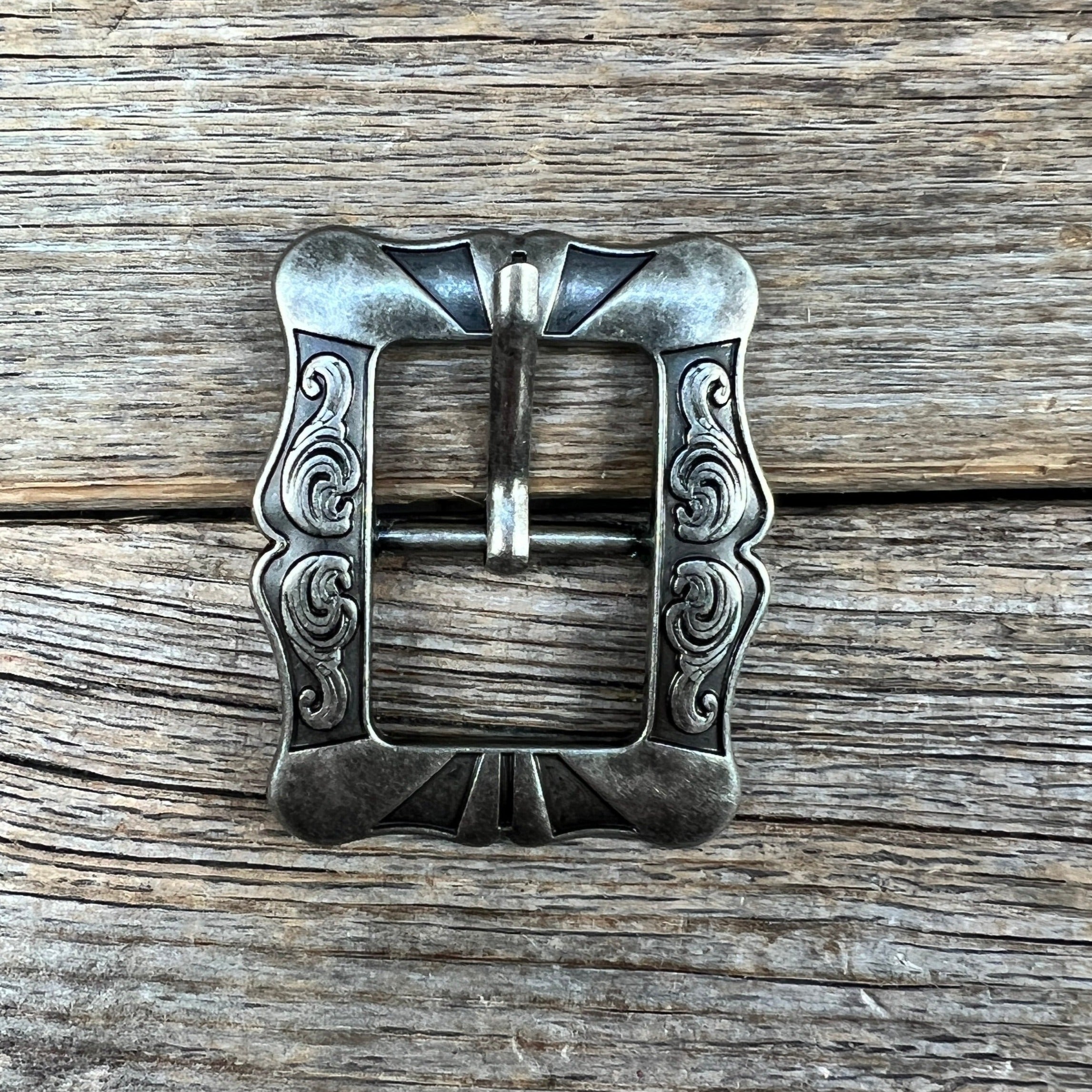 Small Antique Silver Cart Buckle W159B