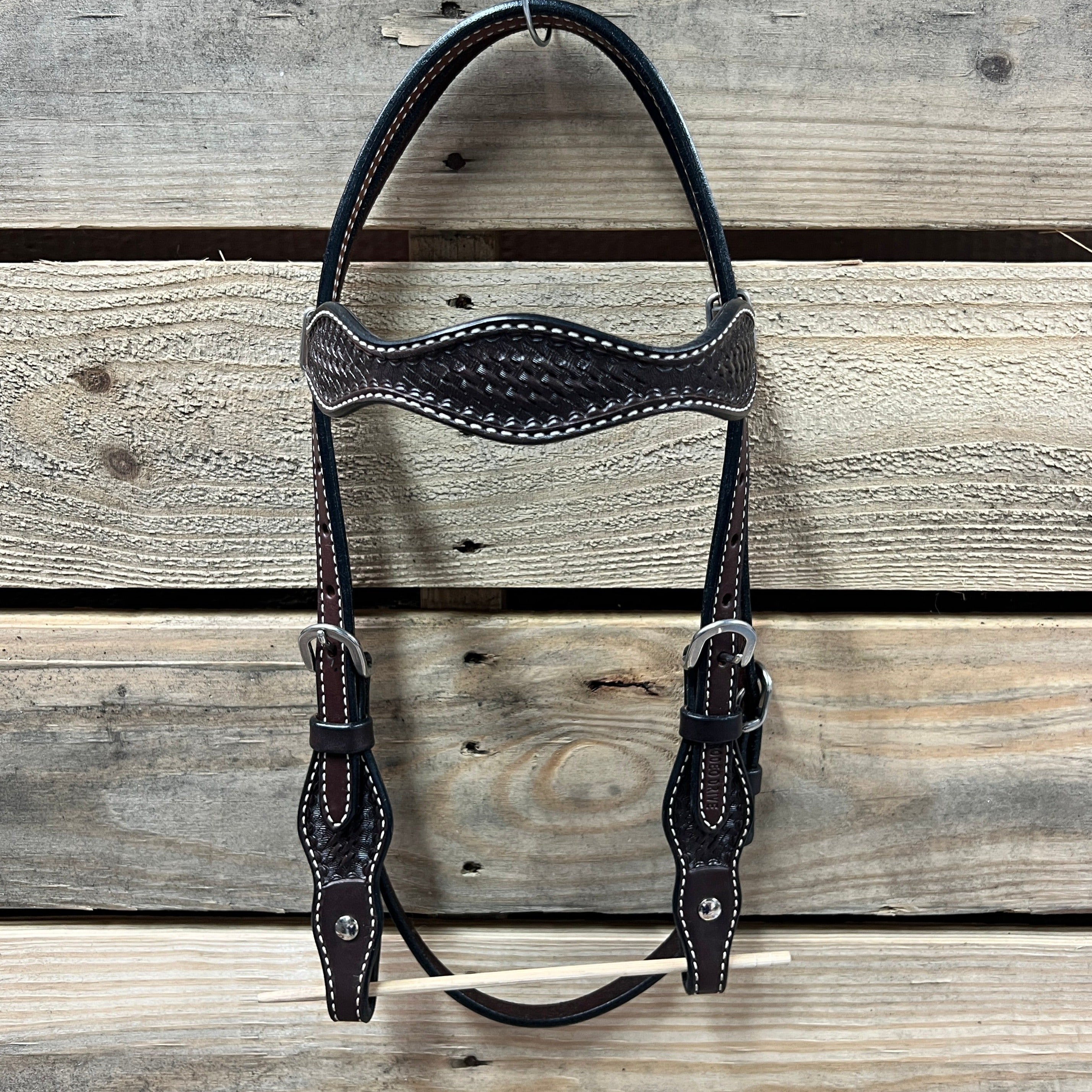 Dark Oil Cob - Gag  Browband Headstall / Bridle- Short Cheeks