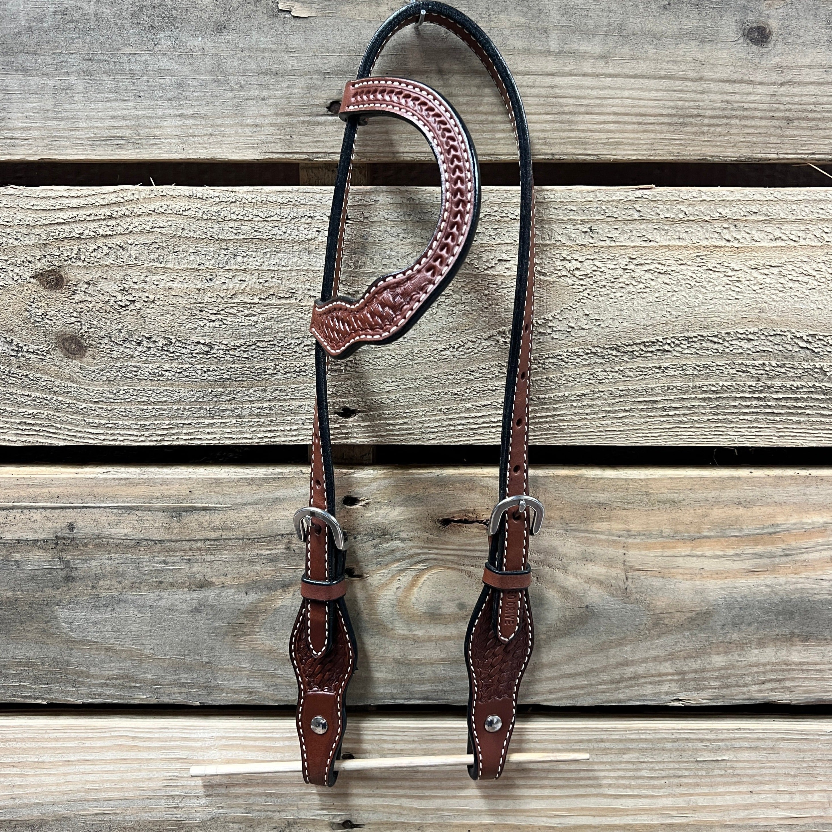 Medium Oil Cob - Gag One Ear Headstall / Bridle- Short Cheeks