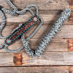 Grey Mule Tape Halter - Turquoise Sunflower #MT206