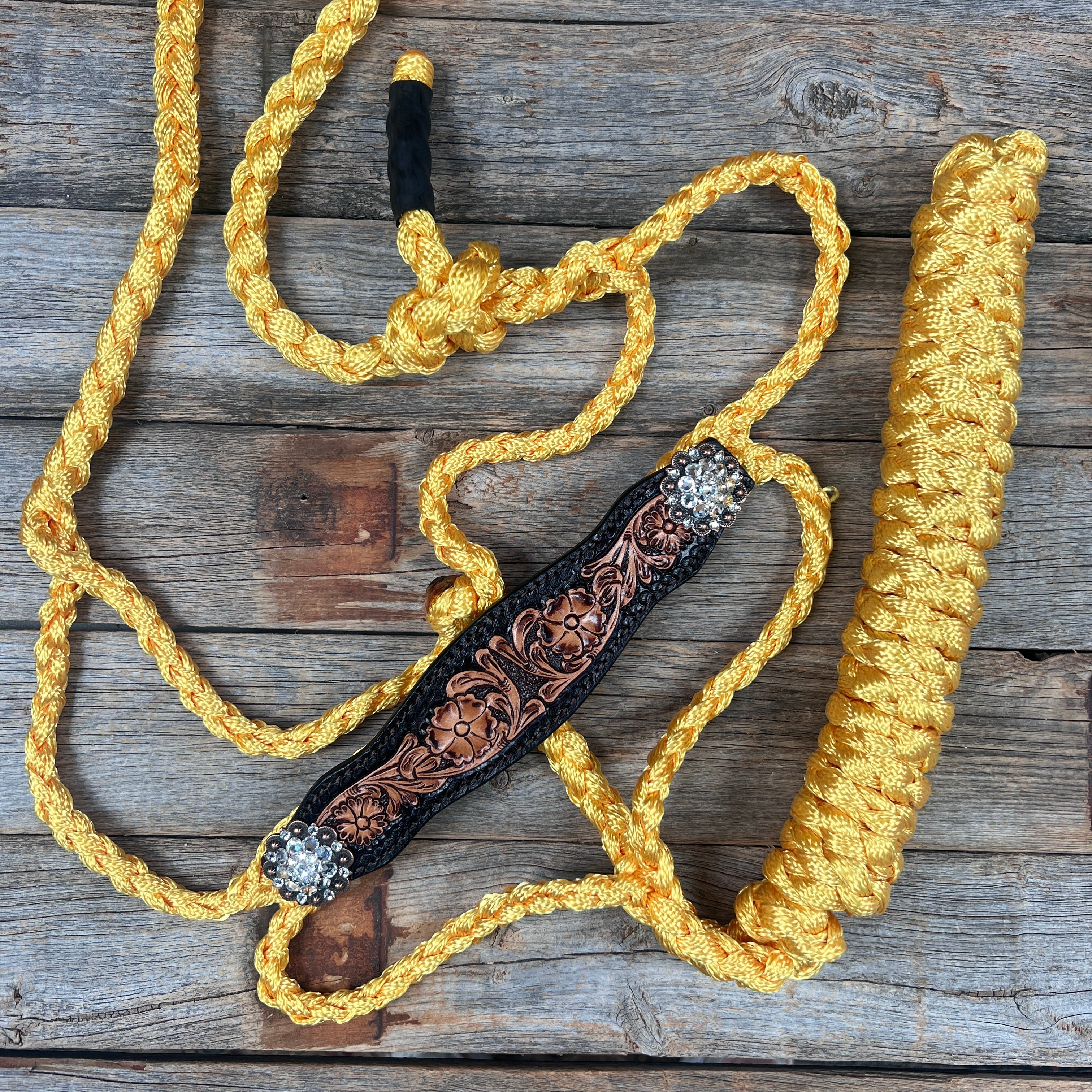 Gold Mule Tape Halter - Floral and Clear #MT242