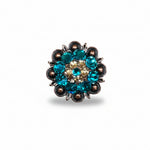 Copper Teal - Champagne Crystal Conchos | Sizes 1"- 3" | Buckles | Saddle Set | Leather Rosettes | Slide
