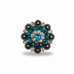 Copper Teal - Champagne Crystal Conchos | Sizes 1"- 3" | Buckles | Saddle Set | Leather Rosettes | Slide