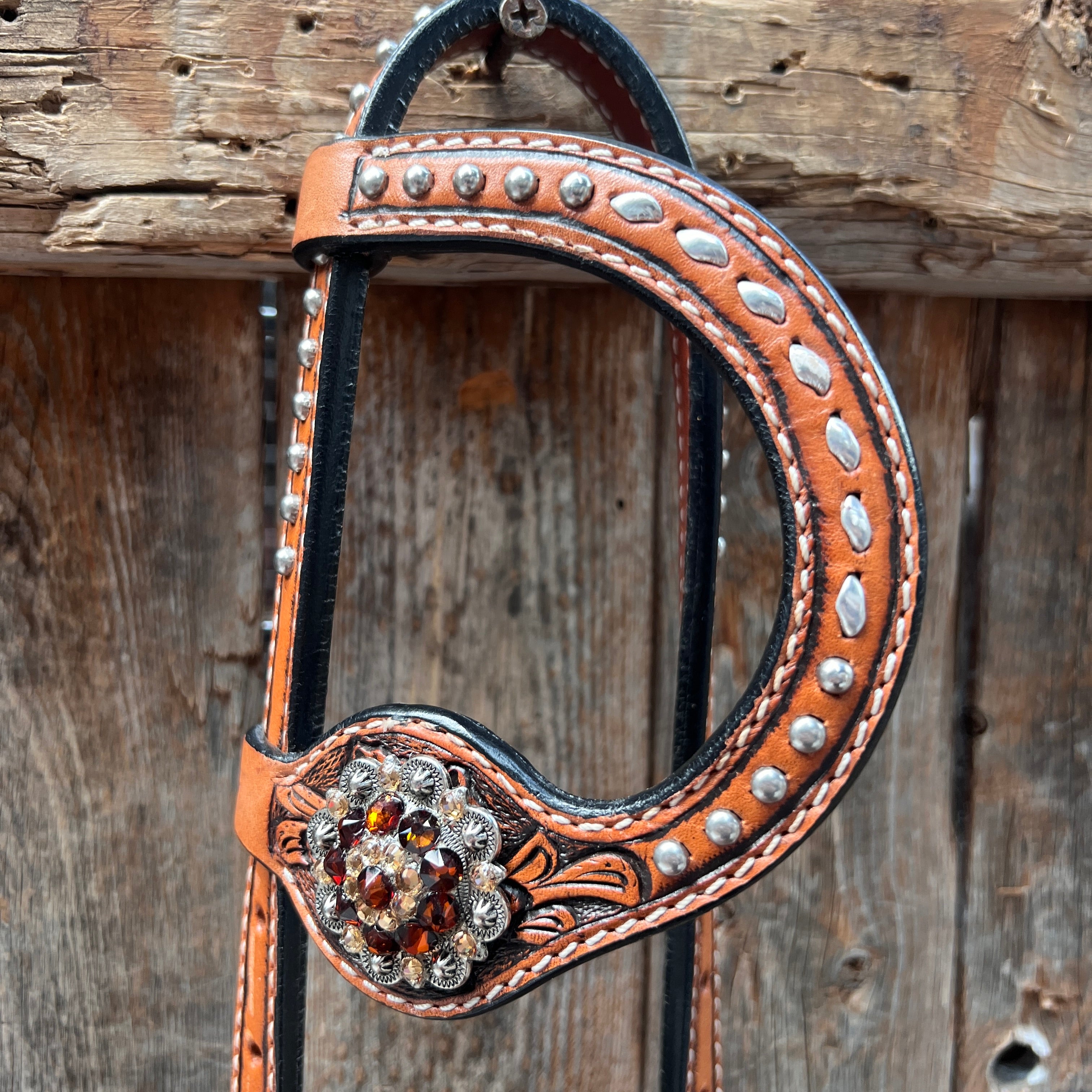 Buckstitch One Ear Headstall / Bridle #OE123