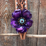 Silver Buckstitch One Ear Headstall / Bridle #OE109