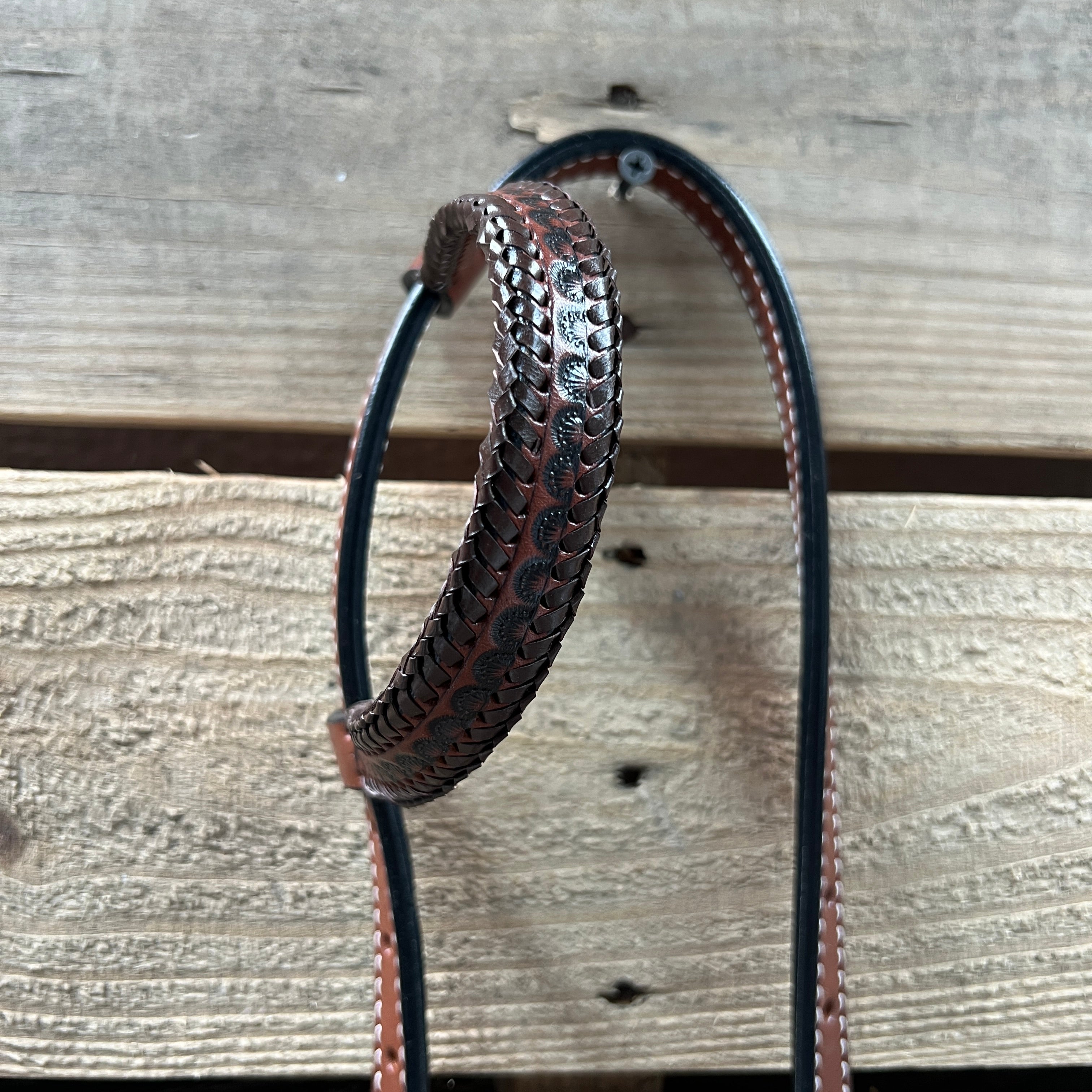 Dark Oil Braid Texas Star Browband Tack Set  #BBBC627