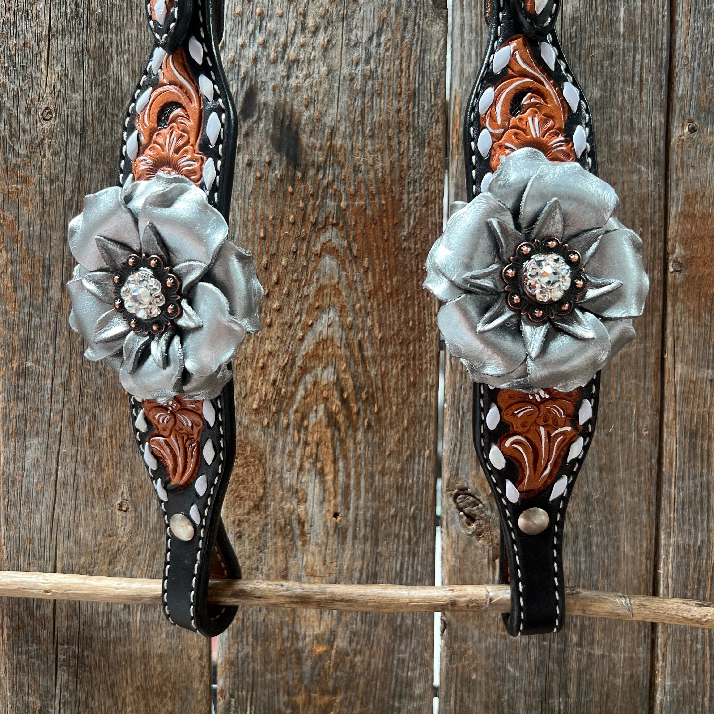 Classic Style Buckstitch Browband/One Ear Headstall & Breastcollar Tack Set BBBC406