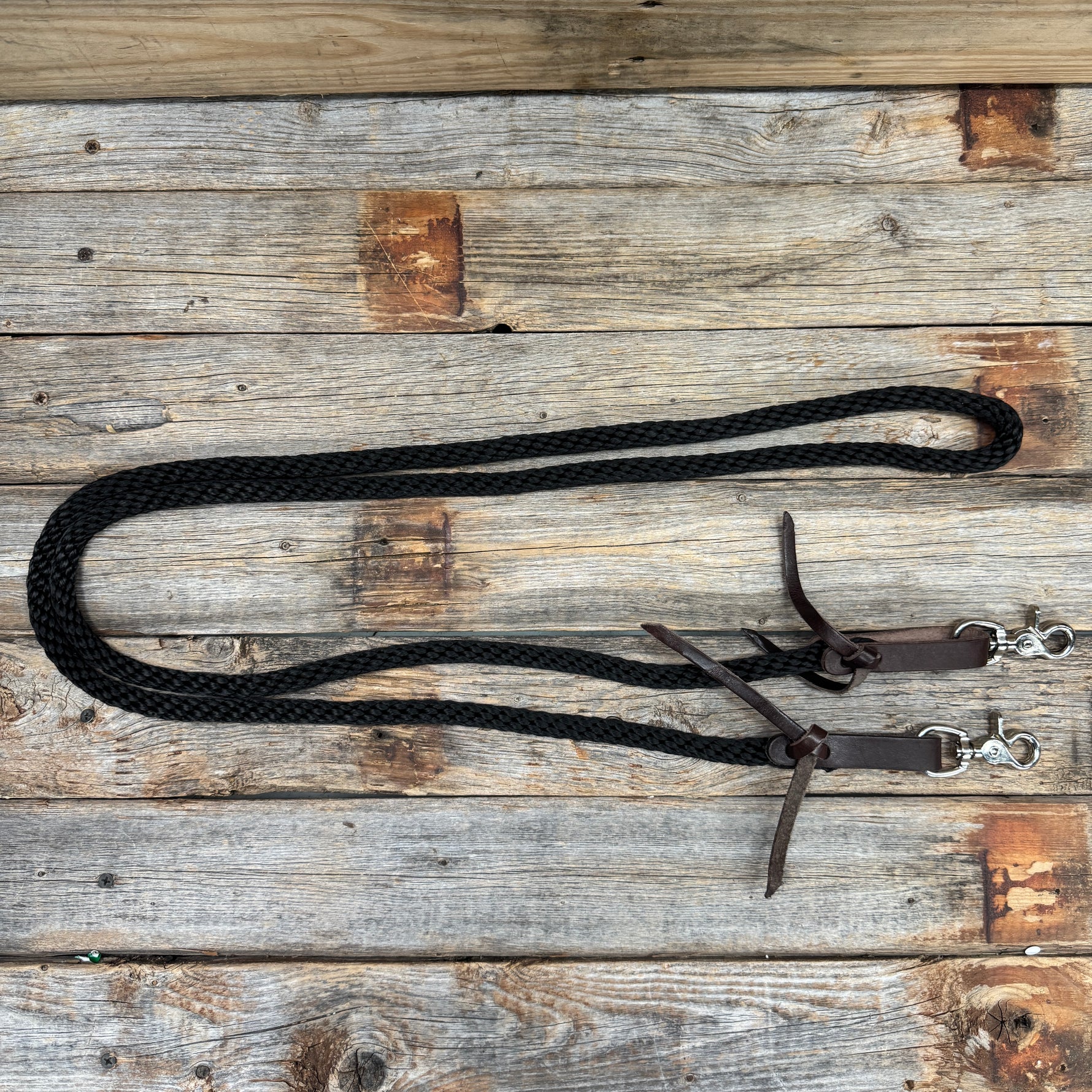 Thin Black Nylon Western Barrel Racing Reins #NR100