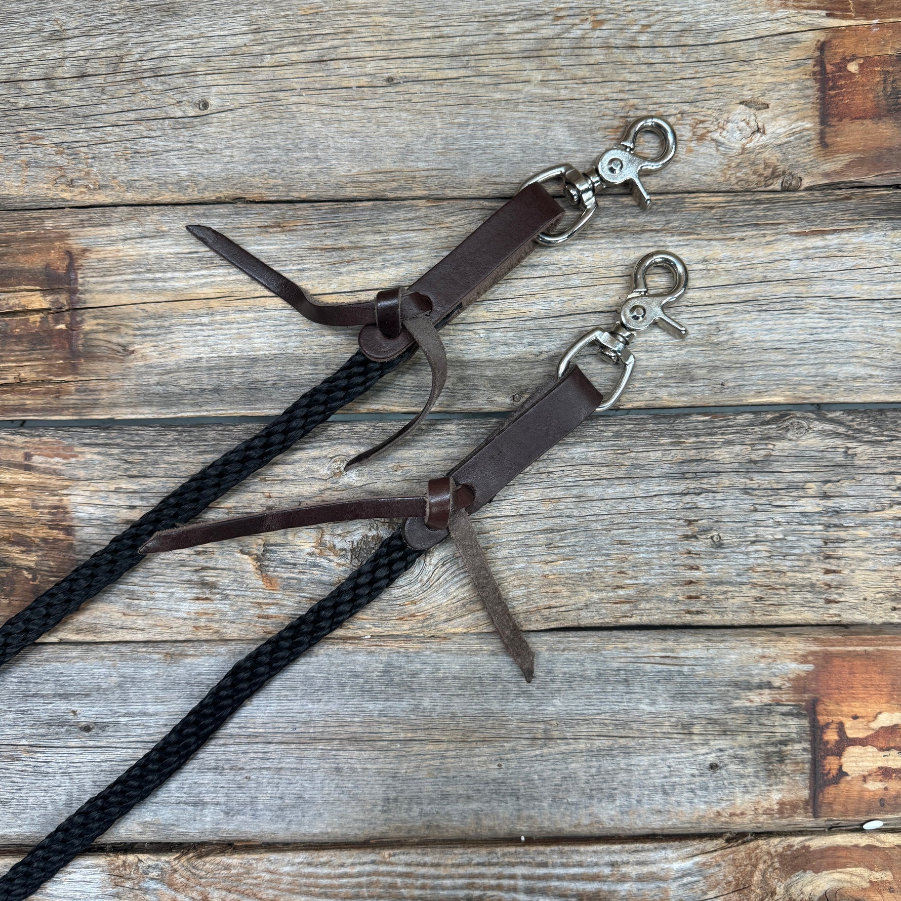 Thin Black Nylon Western Barrel Racing Reins #NR100